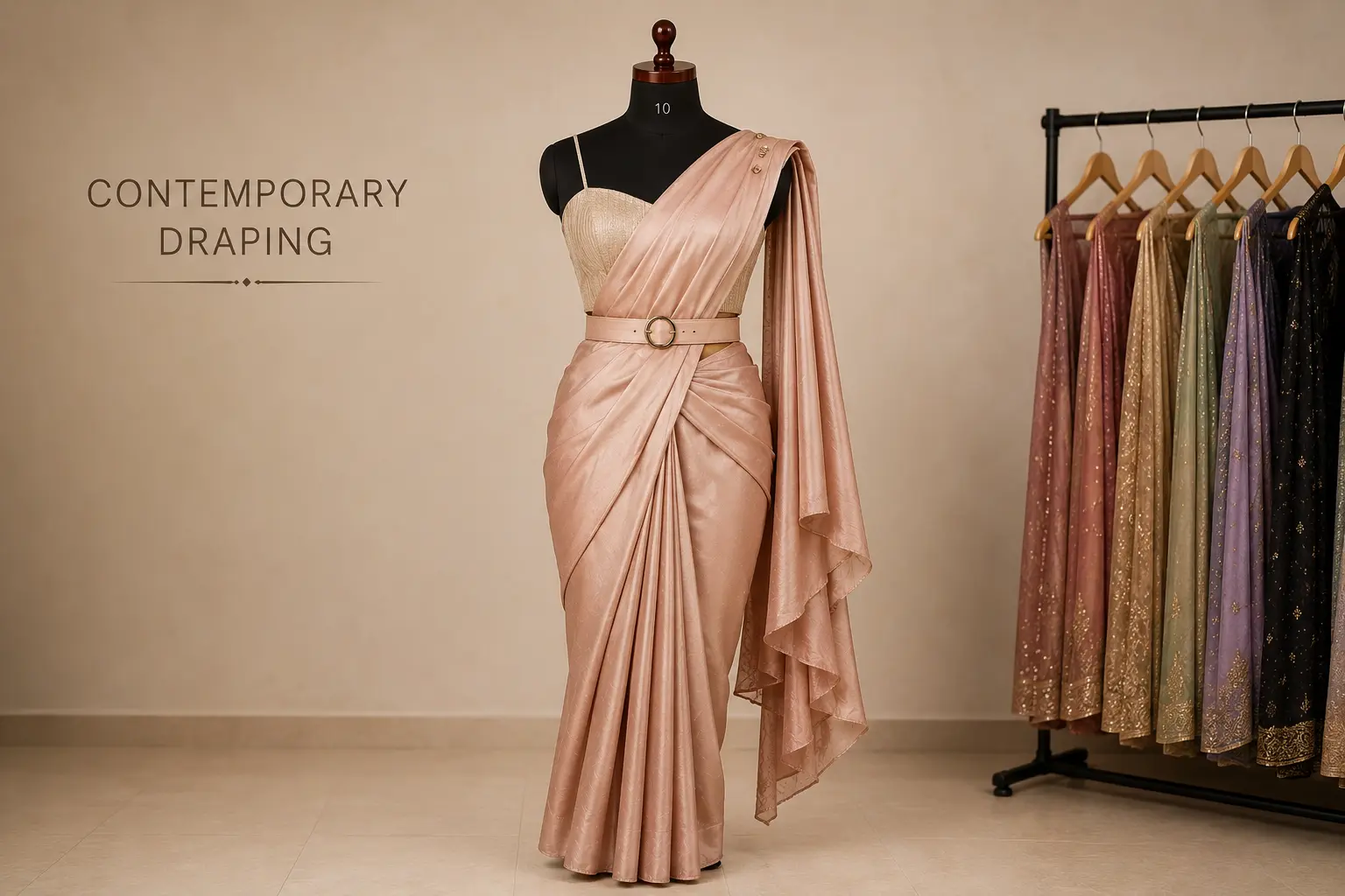 Contemporary creative draping at Kreative Sketch Fashion Studio