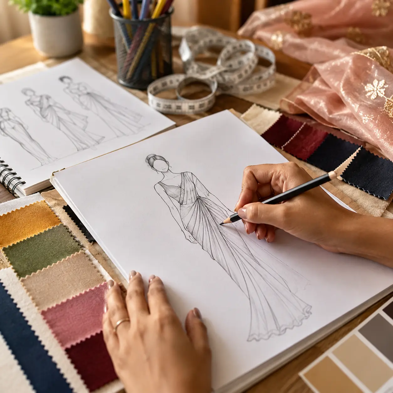 Garment detail work at Kreative Sketch
